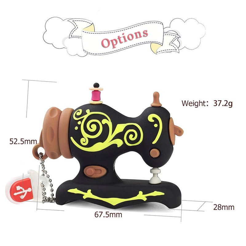 leizhan 16GB Cute USB Flash Drive Embroidery Sewing Machine Design