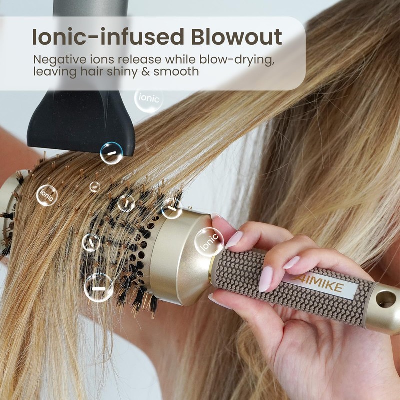 AIMIKE Round Hair Brush, Nano Thermal Ceramic & Ionic Tech,