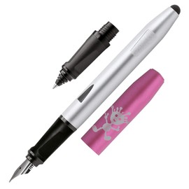 ONLINE 25025 Schreiblern-Füller und Rollerball Switch Starter Set, Anfänger-Feder für Rechtshänder, ergonomischer Tintenpatronen-Roller für Schüler, Stylus-Tip, inkl. Standard-Tintenpatronen, Pink