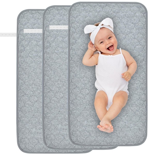 Yaopelky 3 Pack Washable Reusable Waterproof Changing Mat Longer Changing