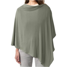 Konssy Knit Nursing Cover for Breastfeeding, 360° Full Privacy Breathable Breastfeeding Cover, Multi-use Carseat Canopy(Army Green)