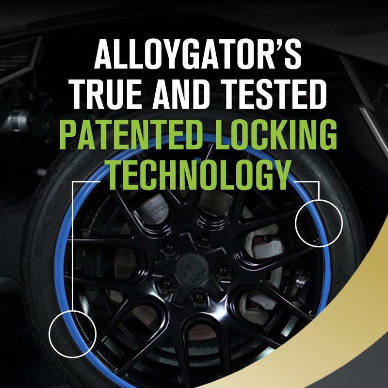 AlloyGator Sky Blue Rim Protector for Car Wheels (Fits 12-24"