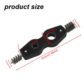 Copper Tubing Brush, 4 in 1 Stainless Steel Inner & Outer Thread Copper Pipe Tubing Brush Cleaner with Anti-Slip Handle for Installation Plumbing Soldering (Black)