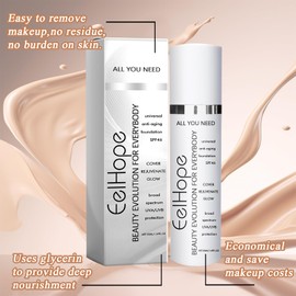 2 Bottles Age Defy Foundation, Foundation for Mature Skin, Foundation Colour Changing for Mature Skin Foundation Serum for Women, Anti-Ageing Tinted Moisturiser Cream, Universal Colour (50 ml)