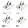 EINEY Eye Plate Wall Ceiling Hook Stainless Steel Rectangle Plate