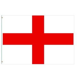 5ftx3ft Large England St Georges Flag Banner,Double Sided With Brass Eyelets-Vivid Color and UV Fade Resistant St George's Cross National Flag for 2024 Oly Decorations Garden Street Party Decoration