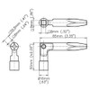 1004-52 EMKA Railway Key Sqaure 8-9mm, Square Male 6-10.5mm