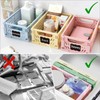 Ruucy 6 Pcs Collapsible Storage Crates, Mini Plastic Crates 15x9.8x5.7cm,
