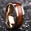 King Will NATURE Koa Wood Inlay Titanium Wedding Ring 8mm