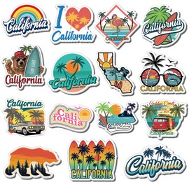 Konohan 30 Pcs California Souvenirs Gifts California Magnets for Refrigerator Acrylic USA State Magnet Souvenirs Magnetic Stickers for Refrigerator Home Decoration
