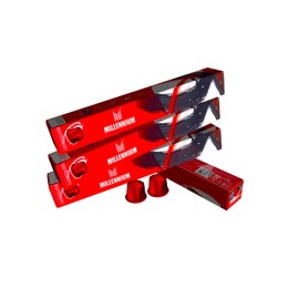 Prince Caffe Espresso Pods –Millennium Intensity 9, Medium-Dark Roast, The Espresso Coffee Pods Are Compatible with Nespresso Original Line Machines, 30 Count (3 x 10 Capsules) Premium Quality Coffee Capsules.