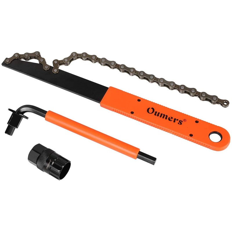 Oumers Bike Cassette Removal Tool with Chain Whip and Auxiliary