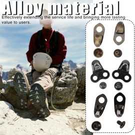 20Set Alloy Boot Lace Hooks Lace Fittings with Rivets Accessories for Camp Hike Climbing Repair Leather Boot Alloy Boot Lace Garment Accessories Craft Collection(#8 (Wrap-around style)