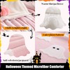 Smoofy Throw Blanket Halloween Blanket with White Ghost Pink Throw