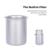 iBasingo 400ml Titanium Tea Maker and 3 Tea Cups Set