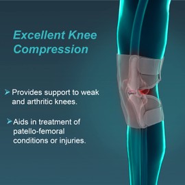 Tynor Elastic Knee Support, Grey, XXL, 1 Unit