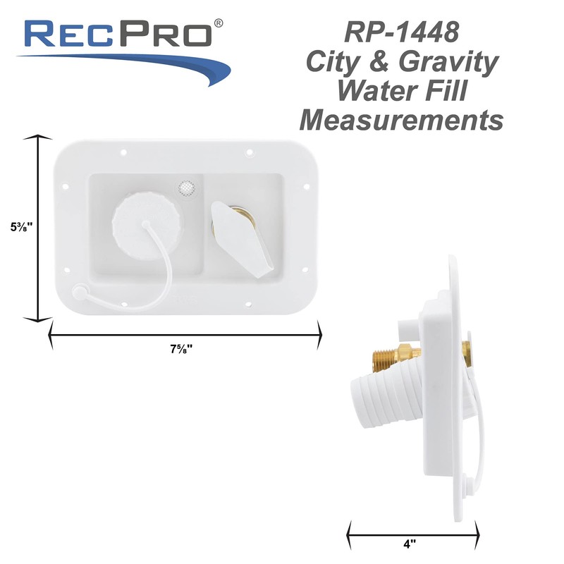 RecPro RV City Water Fill and Gravity Fill Hatch Combo