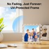 HELPLEX Acrylic Picture Frames 3x3, 3 Pack Clear Magnetic Lucite