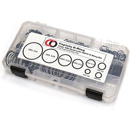 Kit de juntas tóricas Captain O-Ring ORS de cara plana para sello hidráulico (Kit de 90 / BN90-180 piezas de Buna)