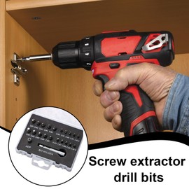 Broken Screw Extractor Set - Broken Bolt Extractor Kit 22-Piece | Nut Remover Drill Bit for Beginners Professionals Garage Workshop Home Improvement