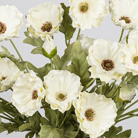 Melorca&Guilla Artificial Flowers,Faux Flowers for Vase,Faux Flower Arrangements,Wedding Bouquets Decorations,Floral Table Centerpieces,Fake Flowers for Home Kitchen Garden Party Décor (6, White06)