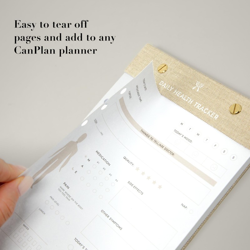 CanPlan Daily Health Tracker Notepad, Medical Health Tracker for Any