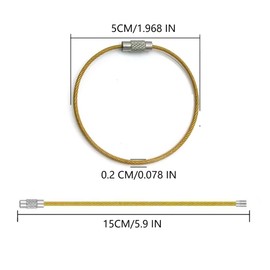 20 PCS Stainless Steel Loops,Key Chain,Keyrings(0.078 * 5.9 in,Green)