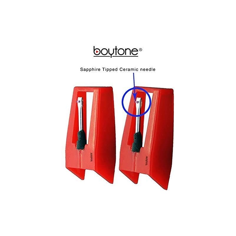 Boytone Pack of 2, Sapphire Tipped Ceramic Replacement Needle for