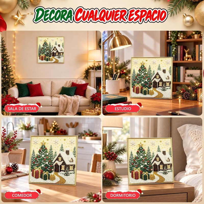 Kit de Pintura de Diamantes de Navidad 20x20 cm, Diamond