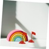 SUPVOX 50Sets Plastic Red Flag Model for DIY Miniature Scene