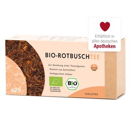 Weltecke Organic Roibusch Tea Natural | 25 Tea Bags Each 1.2 g | Aromatic Rooibos Tea Made & Controlled in Germany | Herbal Tea Naturally Vegan & Caffeine Free | Freshly Bottled