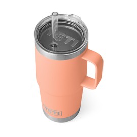 YETI Rambler 25 oz Straw Mug, Vacuum Insulated, Stainless Steel, Lowcountry Peach