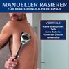 BakBlade 2.0 SilverBak Back Razor for Men - Ergonomic