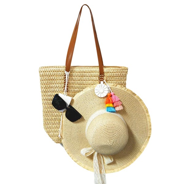 Boho Regenbogen Schlüsselanhänger, Pom Pom Quaste Tasche Charm, Makramee Weben