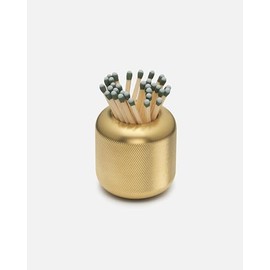 Craighill Match Striker - Decorative Match Holder with Striker, Match Cloche for Candles & Fireplace, Modern Home Decor, Solid Carbon Steel Construction - Brass