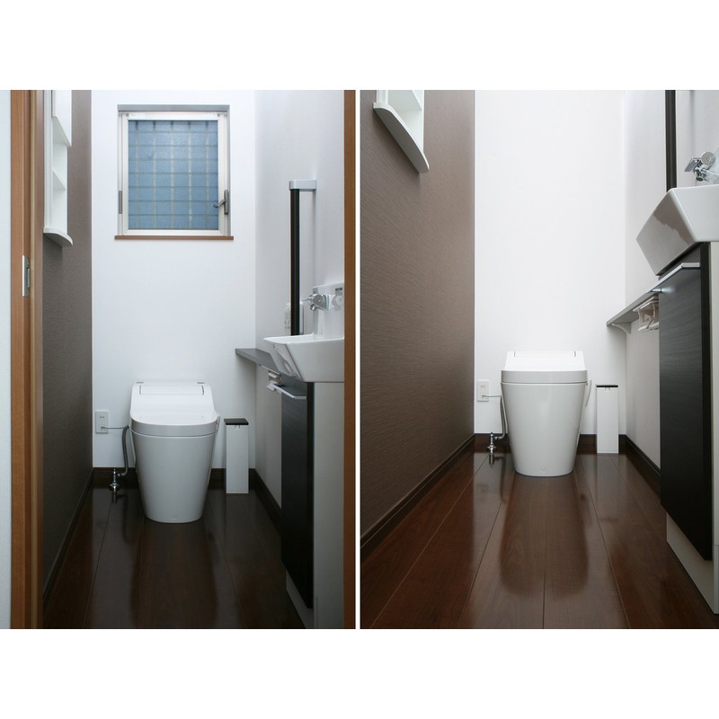 Towa Sangyo Toilet Brush Iconpo Anti-stain Toilet Compatible Dark Brown