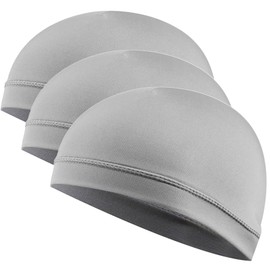 KINGBISON Comfortable Inner Cap, Sports, For Kids and Adults, Sweat Protection, Lightweight, Atama, Cool, Exercise, Fit, Walking, Bike, Black, Set of 3