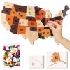 Kigley Wooden Board Map of the United States with 50