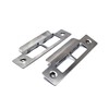 2X Long Strike Plates Brushed Satin for Mortise Latch 114mm