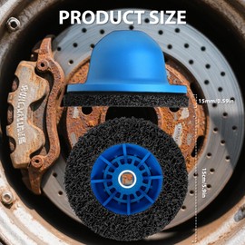 Fouvin Radnabenreiniger Radnabenschleifer mit Schleiftopf 150mm, Radnabenschleifer Auto, Silizium Karbid Kugelkopfschleifer, Radnabenschleifer für Reifenwechsel & Felgenreinigung, mit 1/2"-Antrieb