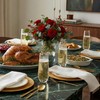 Royalrose Premium Ribbed 10 Oz Gold Rim Glasses (Stemless Champagne
