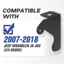 YZONA for CB Radio Antenna Spare Tire Mount Bracket Compatible with 2007-2018 Jeep Wrangler JK JKU Unlimited Rubicon (2/4 Doors), Antenna Mounting Holder Stand Carbon Steel