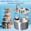 Stainless Steel Pet Water Fountain Multiple Filtration