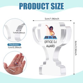 Yuntau 36 Pcs Employee Appreciation Award Trophy Bulk Acrylic Funny Coworker Appreciation Award Funny Clear Reward Medallion Small Thank You Gifts for Office Decorations Team Work Merit(Polygon)