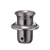 High Grade Stainless Steel Incense Holder for Graves, Insert-In Type, With Brim and Drain Hole, Diameter of Cylinder: 1.0 inches (26 mm) [Stainless Steel Incense Holder (H)]