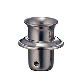 High Grade Stainless Steel Incense Holder for Graves, Insert-In Type, With Brim and Drain Hole, Diameter of Cylinder: 1.0 inches (26 mm) [Stainless Steel Incense Holder (H)]