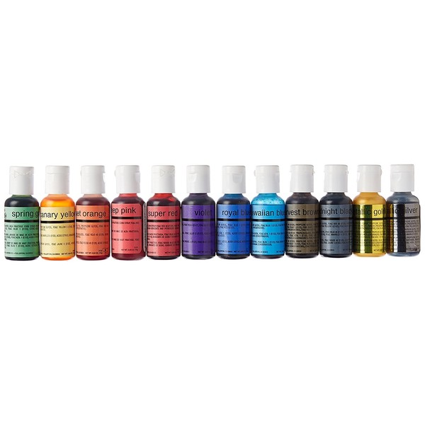 U.S. Cake Supply Airbrush Cake Color Set - The 12