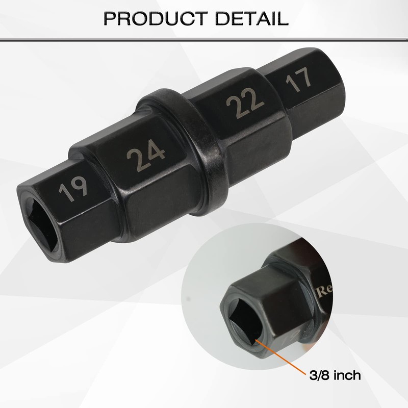 ReluxGo Motorcycles Hex Axle Tool Steady Hex Bit Socket Set