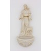 Corbase Religious Resin St. Francis with Doves Holy Water Font,