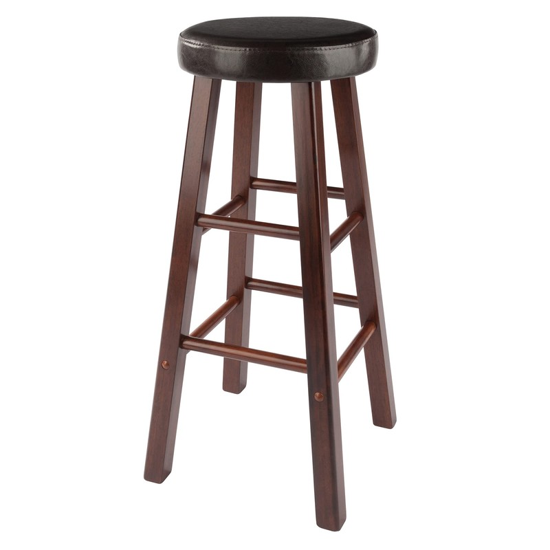 Winsome Maria 2-Piece Bar Stool Set, 30In Height, Faux Leather